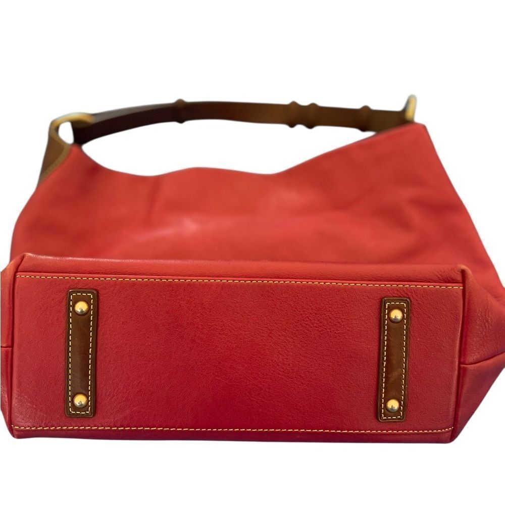 Dooney & Bourke Burgundy Florentine Leather Hobo Shoulder Bag Handbag - Picture 3 of 10
